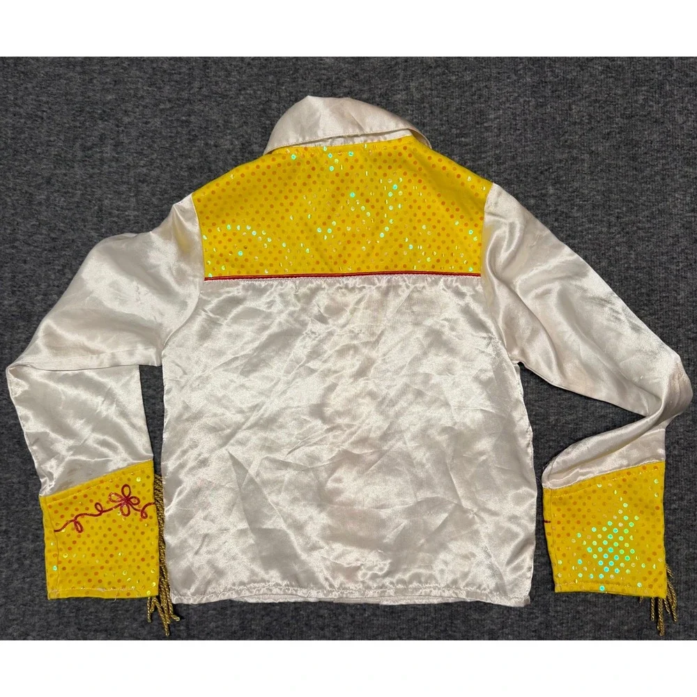 Disney Store Toy Story Jessie Costume Shirt Girls Small 5/6 Yellow White Fringe - Picture 5 of 7